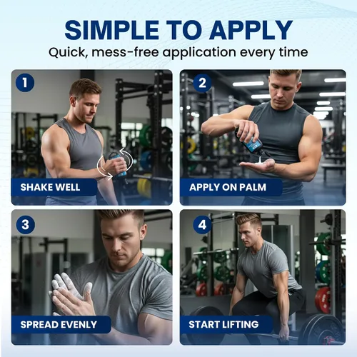 Vista 4 de Liquid Chalk for Weightlifting, Gym and Workout Hand Chalk for Grip Fast Drying Grip Chalk For Lifting, Powerlifting, Pull Ups, Cheer, Gymnastics