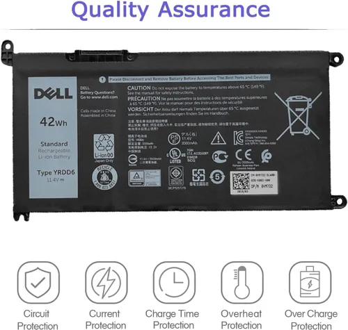 Vista 6 de DELL YRDD6 1VX1H - Batería para laptop Dell Inspiron 7586 5482 5485 5491 3310 2 en 1 3493 3582 3593 3793 5493 5593 5593 5480 5590 5591 5555 37.0 in