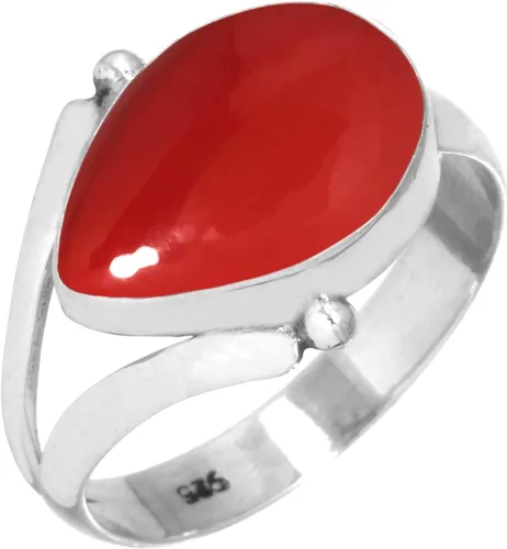 Vista 23 de Lapislázuli, cornalina, cristal, granate, pera, anillo hecho a mano de plata de ley 925, joyería de piedras naturales boho para mujer Cuarzo granate.