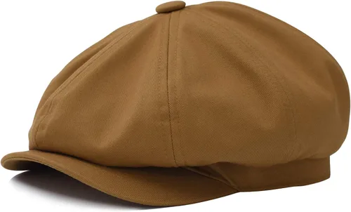 Vista 14 de BOTVELA Gorra plana de Newsboy para hombre, 100% algodón, Gatsby Ivy Golf Cabbie Hat