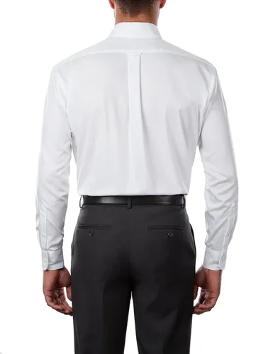 Vista 2 de Van Heusen de los hombres profesional perla botón vestido camisa