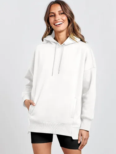 Vista 7 de ANRABESS Sudaderas con capucha de gran tamaño para mujer, sudadera de forro polar 2024, trajes de moda para adolescentes y niñas