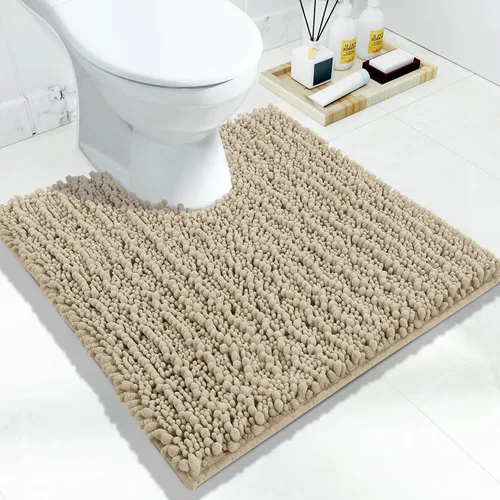 Vista 131 de Yimobra Alfombras de Baño Antideslizantes Lavables - Alfombra de Baño de Chenilla Ultra Suave Absorbente, Alfombra Peluda de Secado Rápido para Negro