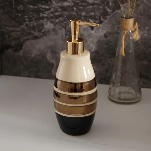 Vista 5 de Soap Dispenser Handsoaps Dispenser Nordic Retro Soap Dispenser Shampoo Lotion Bottle Push-type Ceramic Soap Dispenser Shower Gel Dispenser Can Be