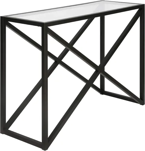 Vista 5 de Calix - Mesa consola rectangular de 42 pulgadas de ancho en bronce ennegrecido