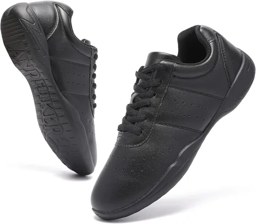 Vista 3 de LANDHIKER Cheer Shoes para mujer zapatos de baile blancos para niñas zapatos deportivos de animadoras zapatos deportivos de moda zapatos deportivos