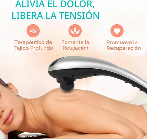 Vista 5 de Daiwa Felicity Tapping Pro - Masajeador de tejido profundo de mano para espalda, cuello, hombro, pierna, pantorrilla con mango de extensión, apto