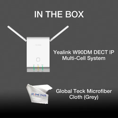 Vista 2 de GTW - Paquete de base de sistema multicelda IP DECT W90DM con paño de microfibra Administrador de Dect W90