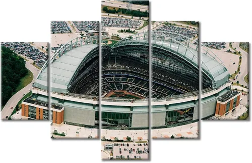 Vista 22 de Busch Stadium Baseball Home Decor St. Louis, Missouri Cityscape - Pósteres e impresiones artísticas de pared de 5 piezas de estadios de béisbol