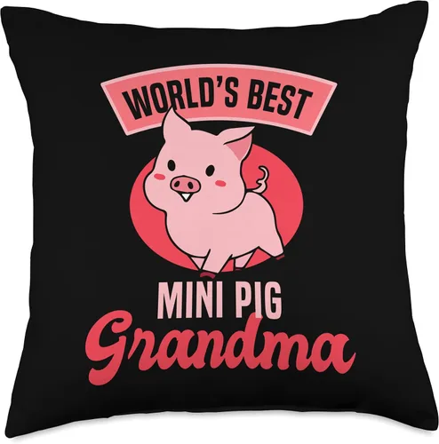 Vista 4 de World's Best Mini Pig Grandma Almohada para dueño de cerdo miniatura
