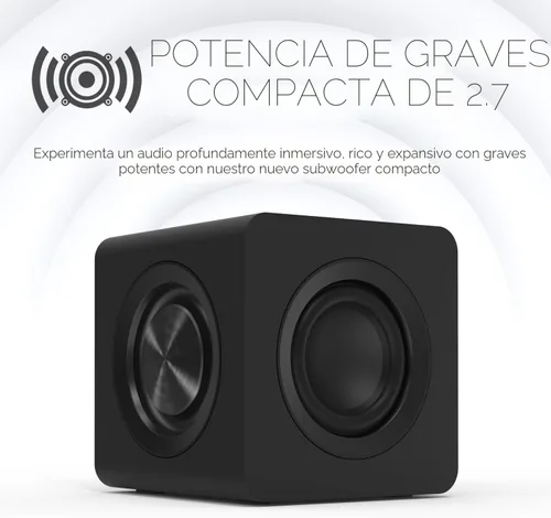 Vista 2 de Creative Pebble X Plus 2.1 - Altavoces de computadora USB-C con subwoofer e iluminación RGB personalizable, Bluetooth 5.3, audio USB, hasta 15 W