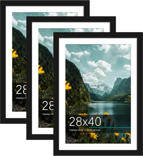 Vista 19 de Picrit Paquete de 3 portarretratos de 20 x 20 pulgadas, póster de 16 x 16 pulgadas con paspartú o de 20 x 20 pulgadas sin paspartú para montaje