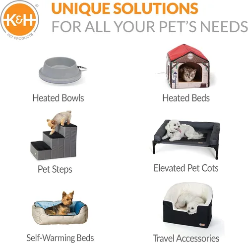 Vista 7 de K&H Pet Products Escaleras para mascotas Classy Gris/Gris 4 Escaleras