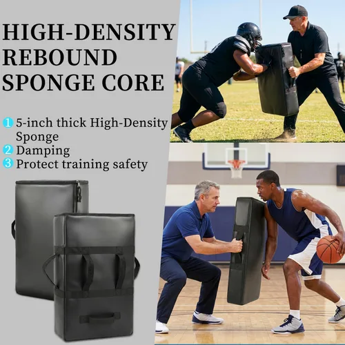 Vista 3 de Kick Shield Pad: Muay Thai Punch Kickboxing Heavy Curved Striking Foot Target Training with 5 Padded Handles Martial Arts Karate TKD Taekwondo