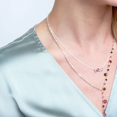 Vista 4 de Silpada Collar de turmalina Lariat en plata de ley, 18 pulgadas + 2 pulgadas, turmalina