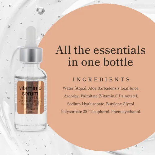 Vista 3 de Suero de vitamina C, productos para el cuidado de la piel, suero facial hidratante, suero hidratante facial nutritivo, productos esenciales