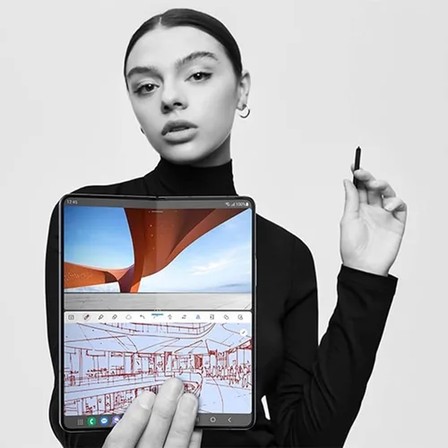 Vista 7 de Galaxy Z Fold 5 Slim S Pen Reemplazo para Samsung Galaxy Z Fold 6 Stylus Pen con 2 puntas (negro)