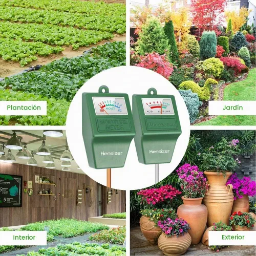 Vista 7 de Kensizer - Probador de suelo, medidor de humedad/pH, kit de herramientas de prueba para jardín, granja y césped, sonda digital para plantas