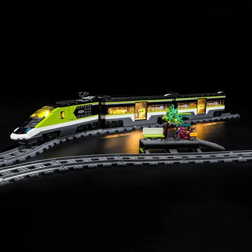 Vista 2 de YEABRICKS Luz LED para Lego-60337 City Express modelo de bloques de construcción de tren de pasajeros (juego de Lego no incluido)
