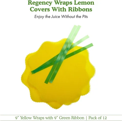 Vista 8 de Regency Wraps Lemon Wraps - Cubiertas de limón con cinta, bolsas de cuña, disfruta de exprimir sin semillas sobre mariscos, perfecto para mitades