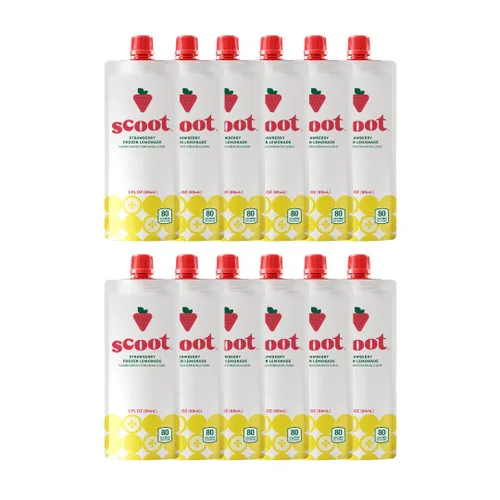 Vista 8 de Scoot Frozen Lemonade Original Lemon Bolsas de 3 onzas de limonada clásica con sabor a limón, listas para congelar, exprimir en un granizado