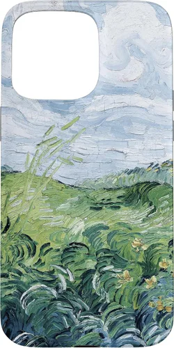 Vista 31 de Van Gogh - Carcasa para iPhone 17, diseño de campos de trigo verde