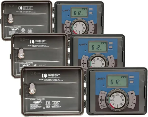 Vista 14 de Orbit 27894 - Temporizador/controlador de rociadores para interiores y exteriores de 4 estaciones Logic de fácil configuración La lógica de fácil