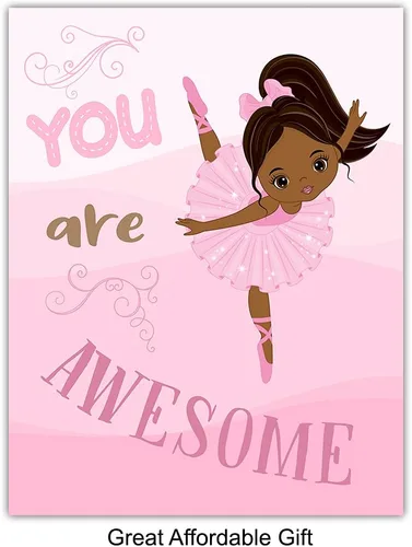 Vista 6 de Decoración de pared de bailarina negra – Arte de pared de niña afroamericana – Decoración de pared para niñas negras – Decoración de dormitorio