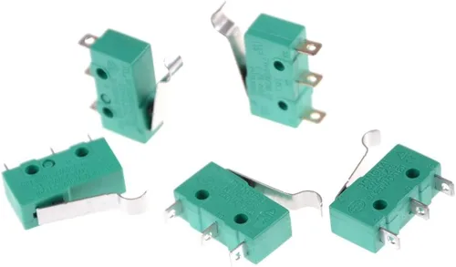 Vista 2 de 3 Pins Micro Touch Switches NO+NC 5A 125VAC 250VAC Mini Limit Switch Micro Switch Microswitches With Hinge Lever 5pcs