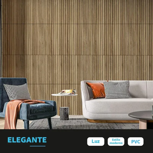 Vista 3 de Art3d Panel de pared de listones 3D, panel texturizado acanalado de 12 baldosas 19.7 x 19.7 pulgadas - Nogal Cuadrado - Nogal