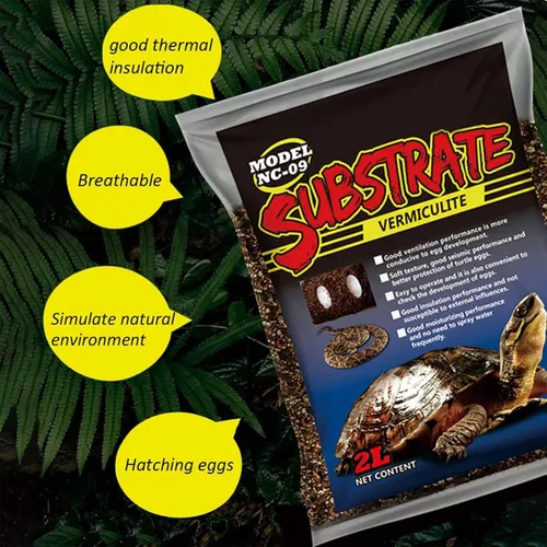 Vista 3 de Vermiculita 2.1QT para reptil tortuga terrario sustrato serpiente ropa
