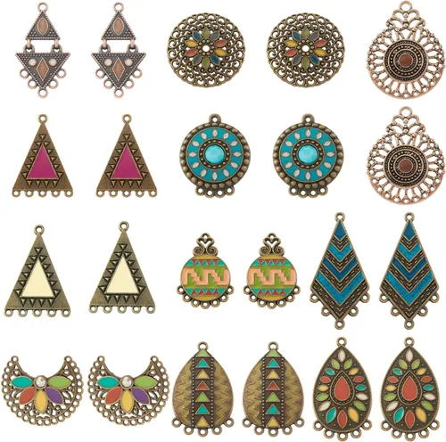 Vista 8 de Pandahall - Colgantes de araña de aleación tibetana para hacer joyas y collares