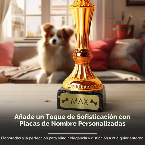 Vista 2 de Placa de Nombre Grabada, Placa de Nombre Personalizada - 2 x 6 Pulgadas, 18 Colores, 72 Íconos, 4 Estilos de Esquina, 12 Estilos de Fuente, 5 Oro