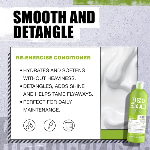 Vista 6 de Champú y acondicionador diario reenergizante Urban Antidotes de Bed Head por TIGI 25.36 fl oz, 2