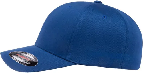 Vista 2 de Shelby Cobra Exotic Car Outline Design Flexfit 6277 Gorra de béisbol atlética ajustada, Royal LXL, Real