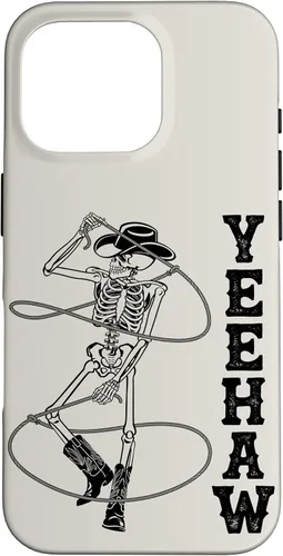 Vista 20 de Western Cowboy Skeleton Yeehaw Rodeo Southern Country Music Case for iPhone 17
