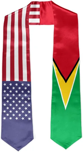 Vista 18 de Banda de estola de graduación con la bandera de Colombia de Estados Unidos, estola de graduación, regalo de graduación