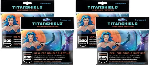 Vista 11 de TitanShield 200 fundas interiores de tarjeta de 60 micrones ultra transparentes de tamaño estándar, ajuste perfecto exacto. Perfectas para doble