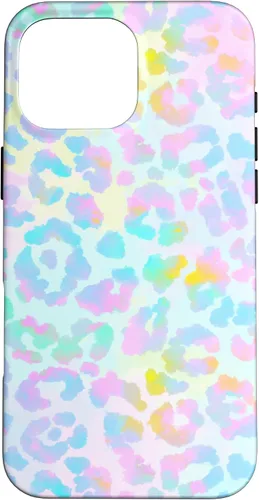 Vista 19 de Colorido lindo arco iris Tie Dye sirena Boho Leopard caso para iPhone 17