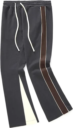 Vista 4 de Pantalones deportivos de gamuza sintética para mujer, pantalones de baile acampanados para hombre