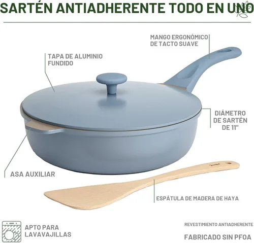 Vista 4 de Goodful Sartén Todo en Uno, Antiadherente Multicapa, Construcción de Fundición de Alto Rendimiento, Diseño Multiusos Reemplaza Múltiples Ollas