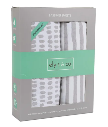 Vista 9 de Ely's & Co. Juego de fundas impermeables para cambiador de patente pendiente Juego de sábanas de cuna, sin necesidad de cambiar el cambiador Gris