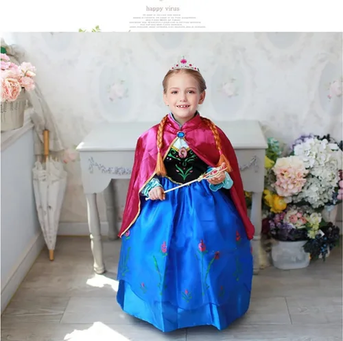 Vista 2 de Accesorios de disfraz de princesa Frozen Anna para niñas, accesorios de disfraz de princesa Anna para disfraz de Halloween
