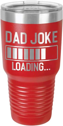 Vista 10 de Dad Joke Loading Black - Vaso de bebida de 30 onzas con popote y tapa superior deslizante, taza de viaje grabada con láser, comparación con Yeti