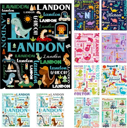 Vista 24 de Manta preescolar personalizada de bulldog para bebés, niños y niñas, sábanas de franela personalizadas súper suaves y ligeras, decoración para cuna