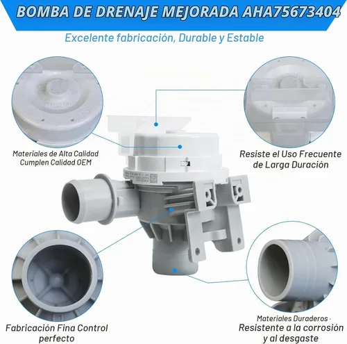 Vista 2 de LG AHA75673404 Reemplazo del conjunto de la bomba de drenaje de lavadora para bomba de drenaje LG