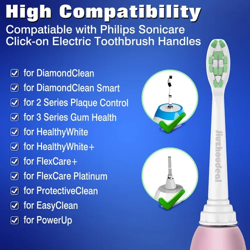 Vista 2 de Cabezales de repuesto para cepillo de dientes Philips Sonicare DiamondClean ProtectiveClean 4100 5100 6100 C2 G2 Cabezales de cepillo de dientes
