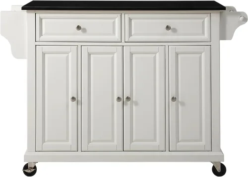 Vista 23 de Crosley Furniture isla de cocina con ruedas, Madera, Negro