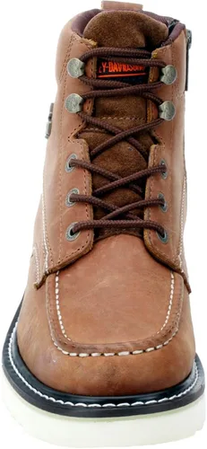 Vista 5 de Harley-Davidson mens Beau Leather Motorcycle Casual Wedge Boot