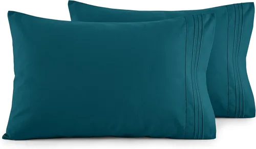 Vista 16 de Elegant Comfort Juego de fundas de almohada ultrasuaves de lujo de 2 piezas - Microfibra premium de calidad hotelera 1500, doble cepillado